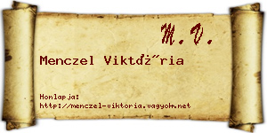 Menczel Viktória névjegykártya